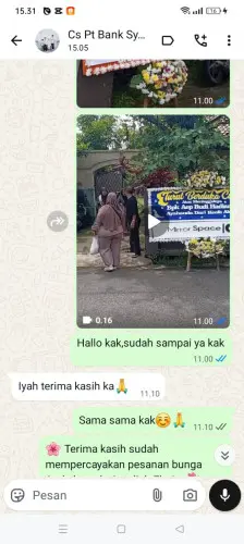Testimonial Papan Bunga